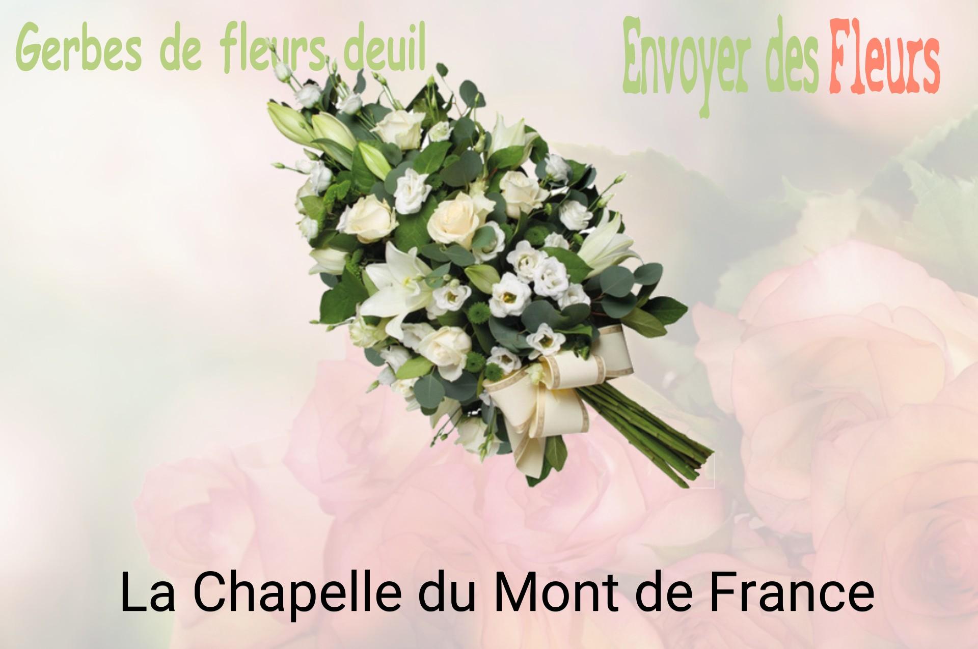 Gerbe de fleurs de deuil livrée à La Chapelle-du-Mont-de-France